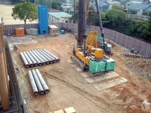 下関商業高等学校講堂改築特殊基礎工事事